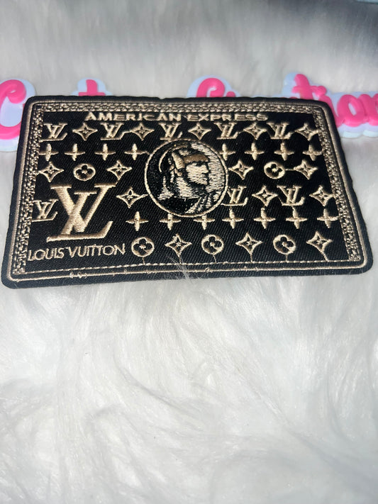 ✨ Luxury Inspired Credit Card Patch (Black/Gold AMEX LV