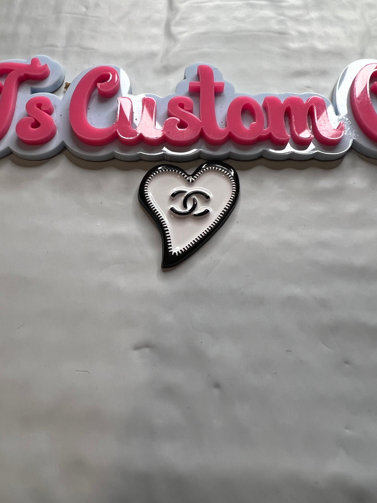 Black White CC Heart