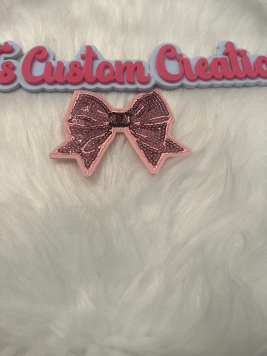 Sequin pink CC bow