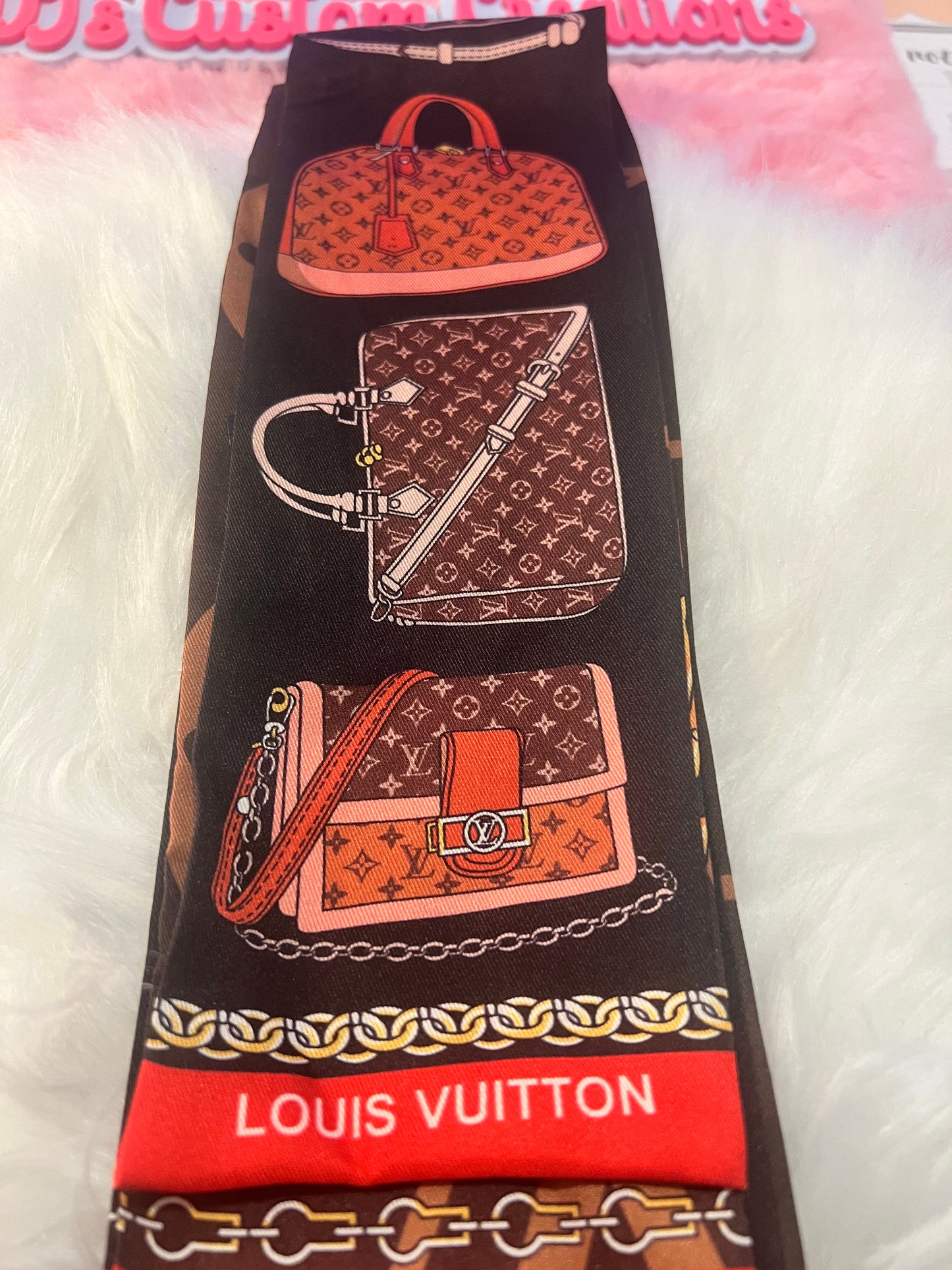 Black Luggage LV Scarf