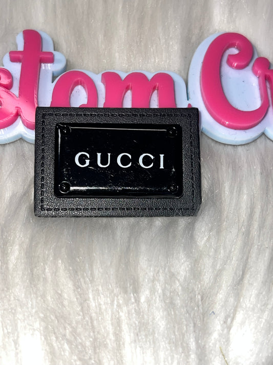 🖤 Black & Gold Metal Plate Charm Tag