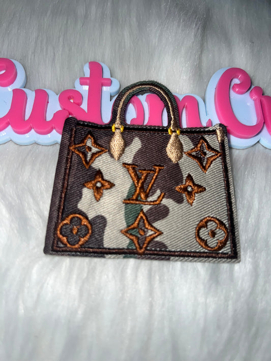 👜✨ Camo LV-Inspired Tote Iron-On Patch