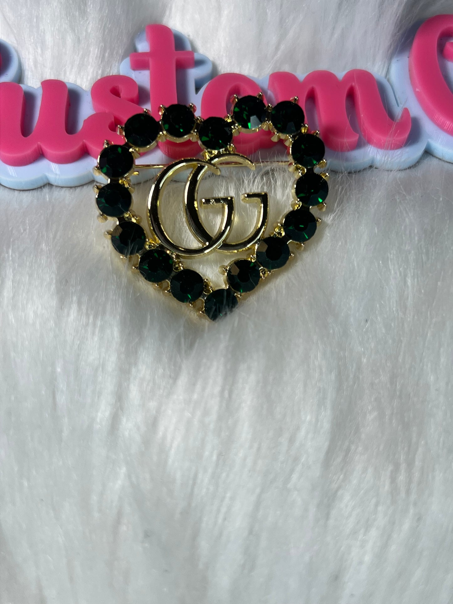 💚 Green Gold Heart GG Brooch