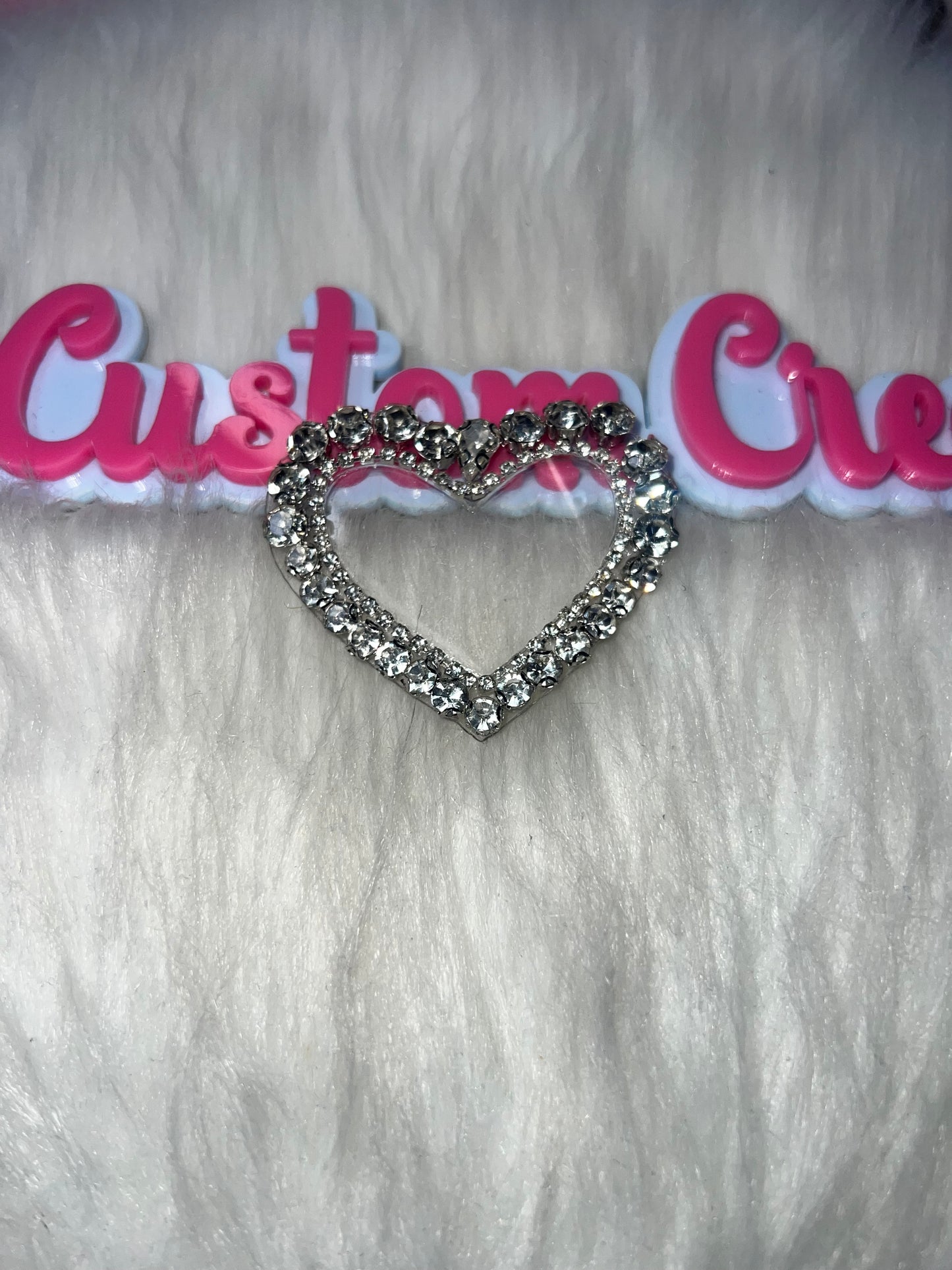 ❤️ Crystal Heart Outline Patch (Iron-On)