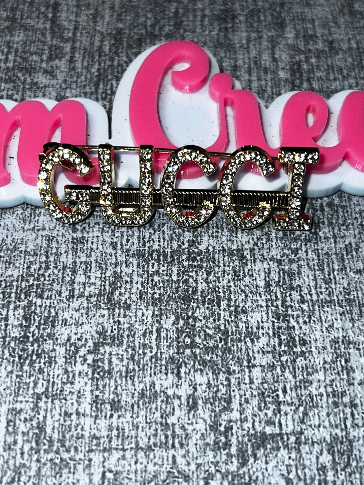 Smooth Double Letter Fashion Brooch – Gunmetal Pin
