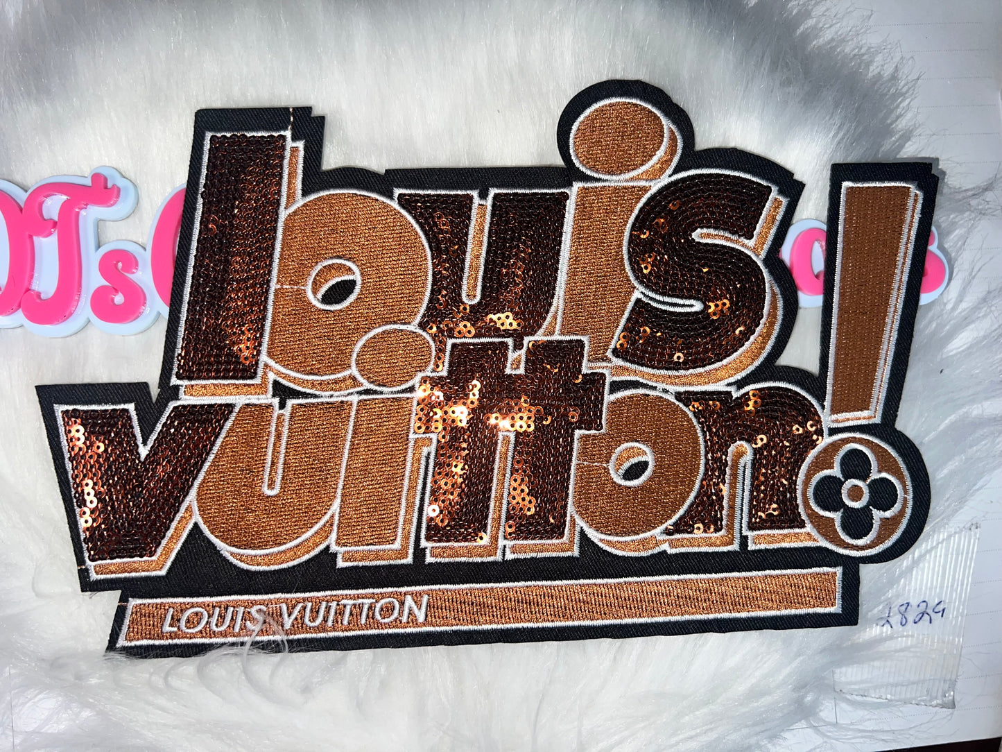 🟤✨ LV-Inspired Patch – Copper Edition (Iron-On)