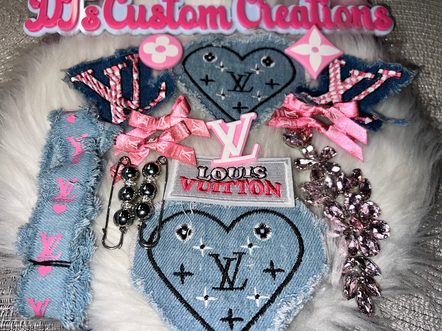 Pink Denim Glam Patch Bundle Kit