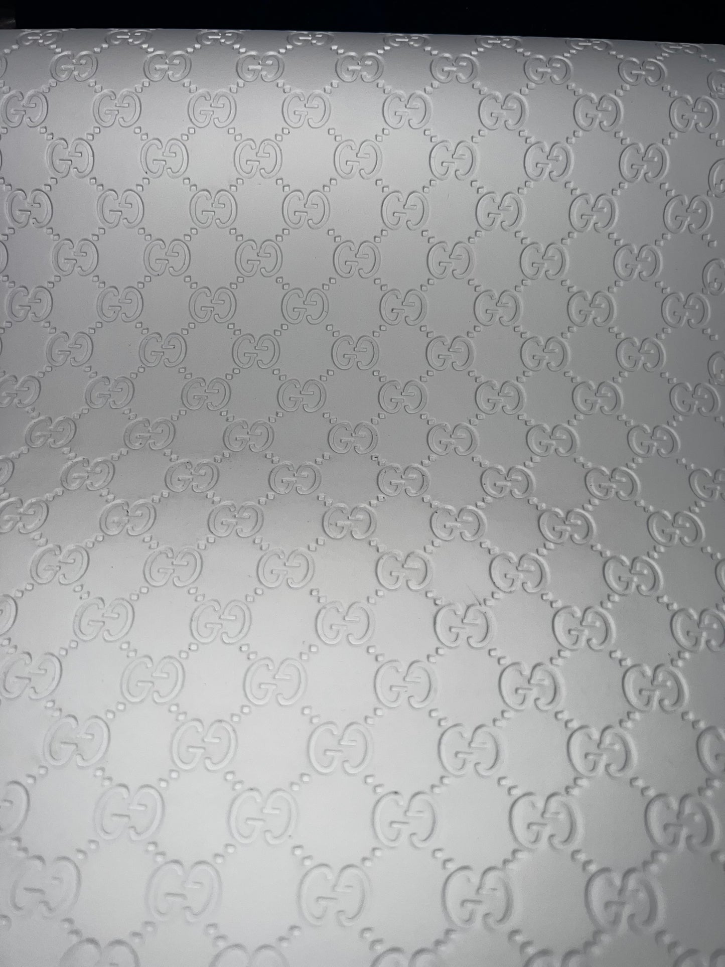 White Diamond Pattern Embossed Faux Leather Sheet 9x12 | Quilted Style Craft Faux Leather