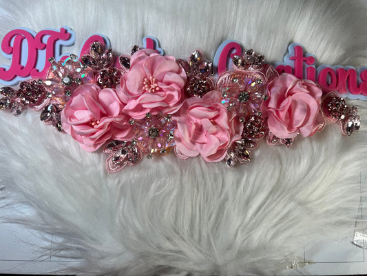 💗 Pink 3D Floral Appliqué