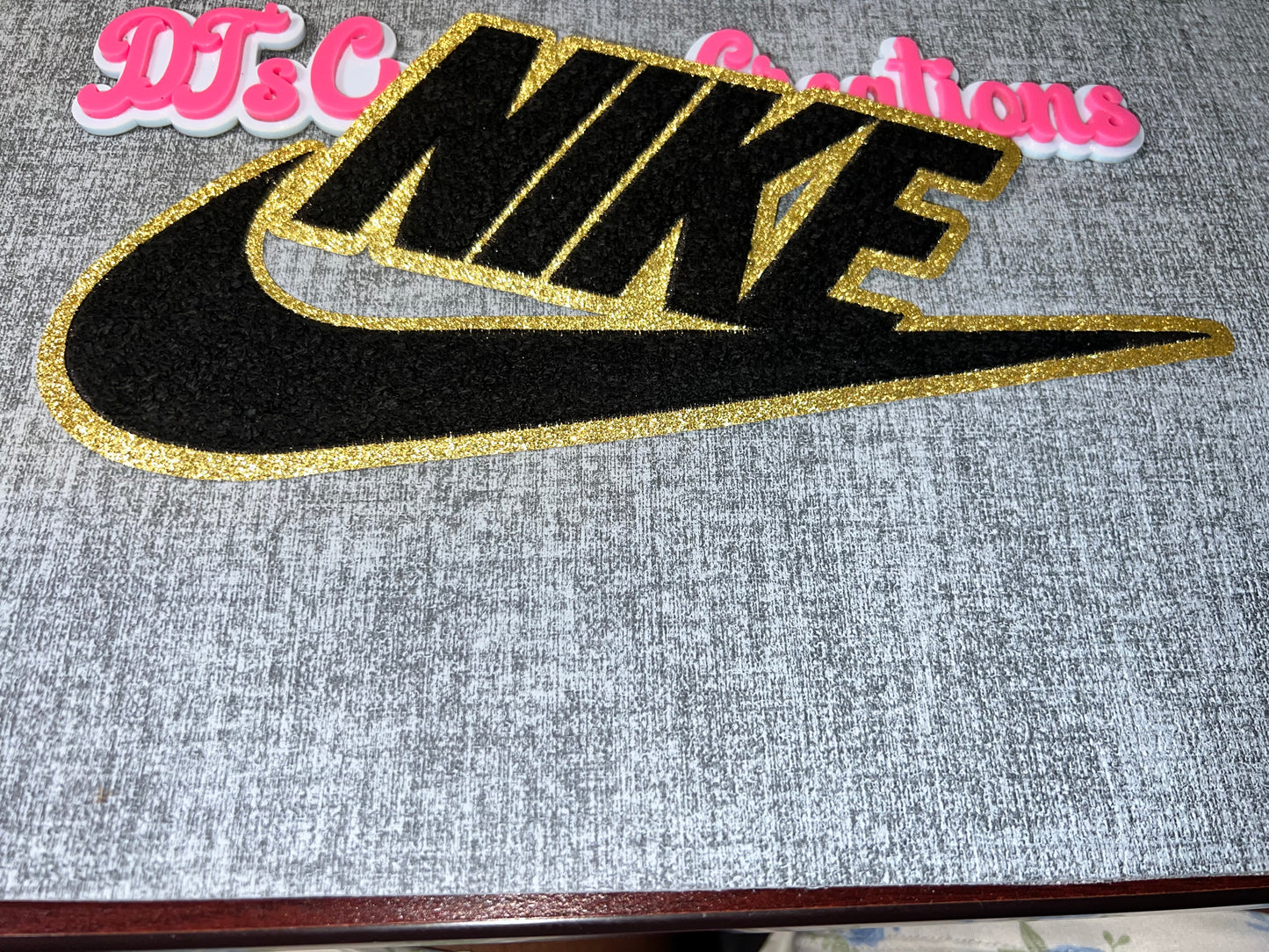 Black & Gold Chenille Letter Iron-On Patch – Luxe Statement Patch for DIY Clothing & Accessories