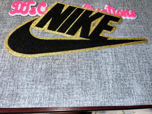 Black & Gold Chenille Letter Iron-On Patch – Luxe Statement Patch for DIY Clothing & Accessories