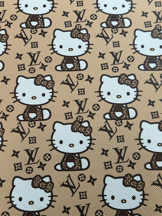 Luxury Kitty Print Faux Leather Sheet – 9x12