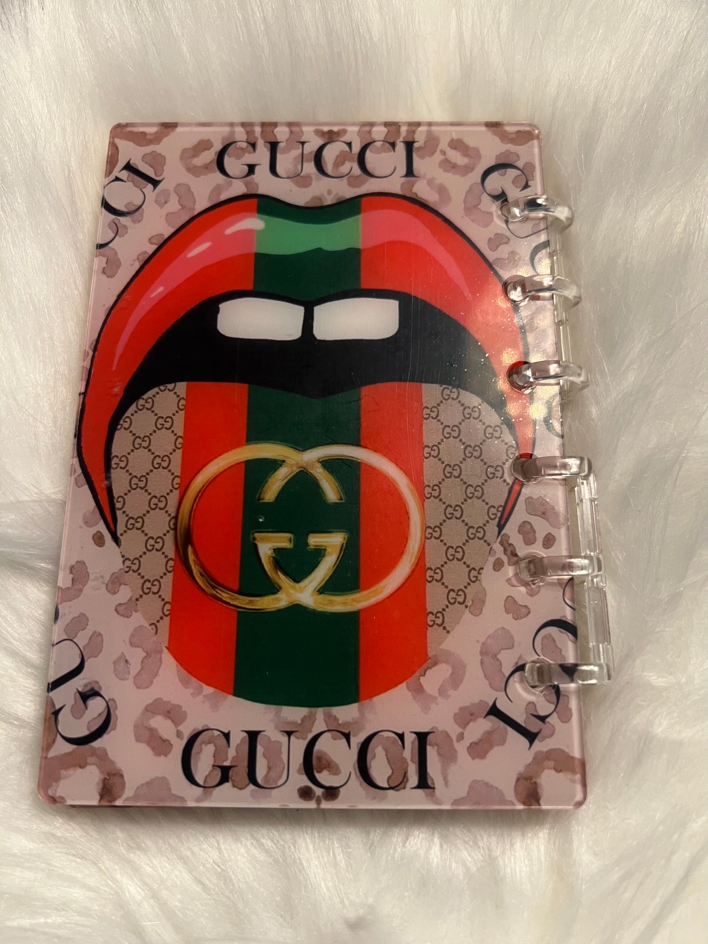 Acrylic Notebook GG Red Lips