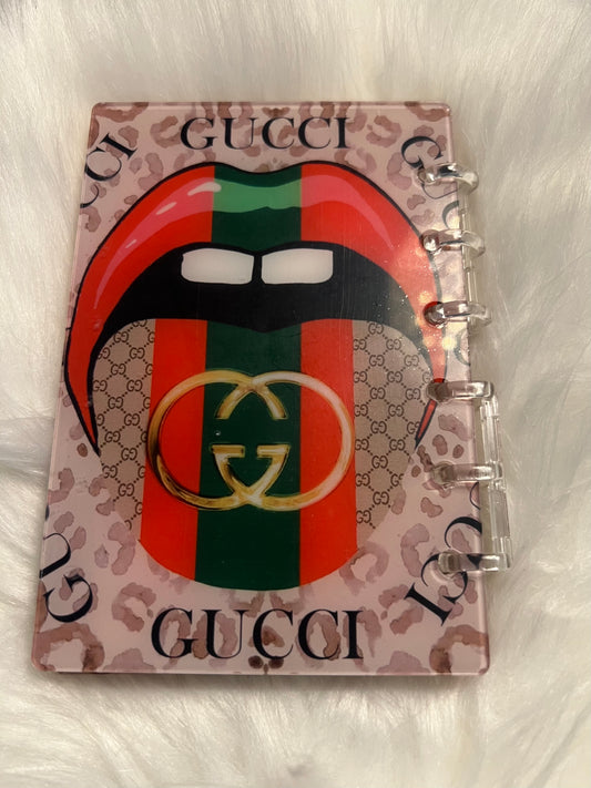 Acrylic Notebook GG Red Lips