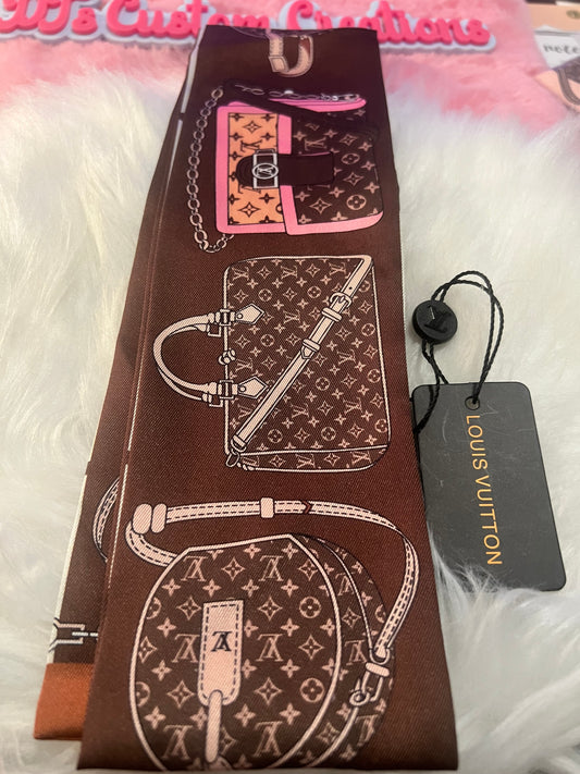 Brown Luggage LV Scarf