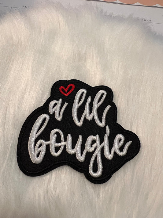 Black White Red Heart Bougie