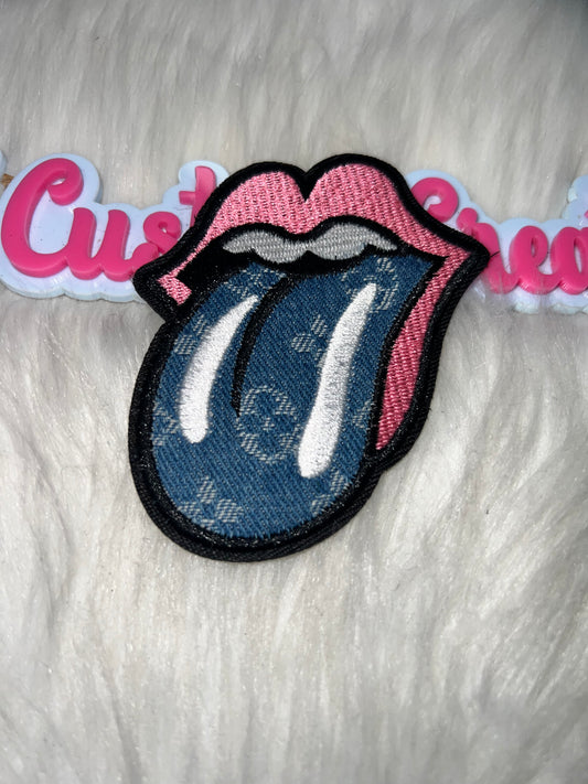 Lips Iron-On Patch – Embroidered DIY Craft Patch