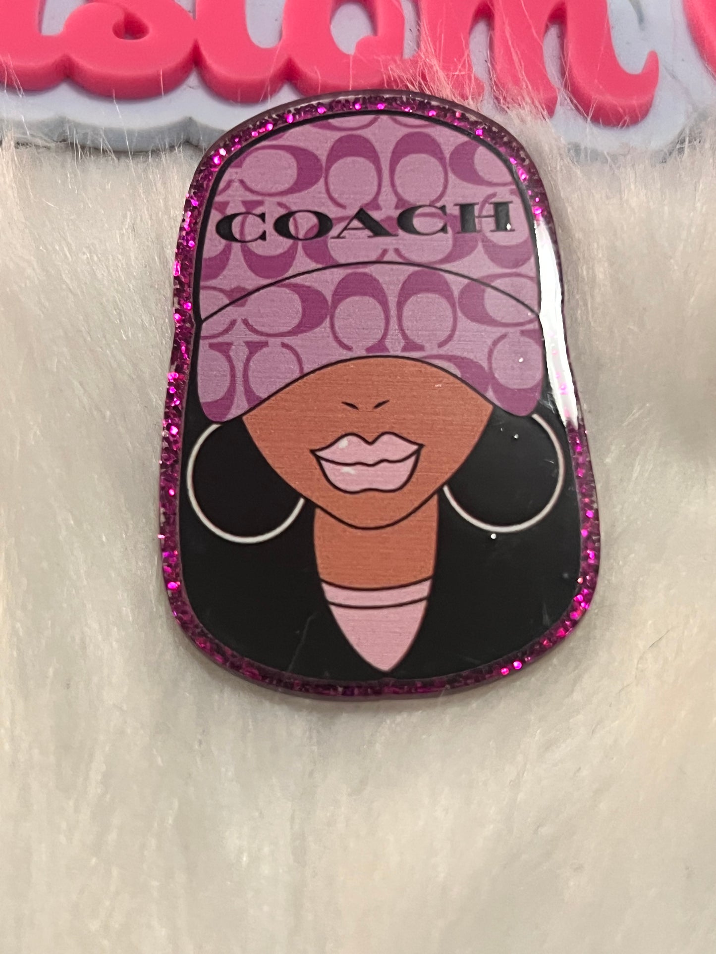 Purple Coach Lady