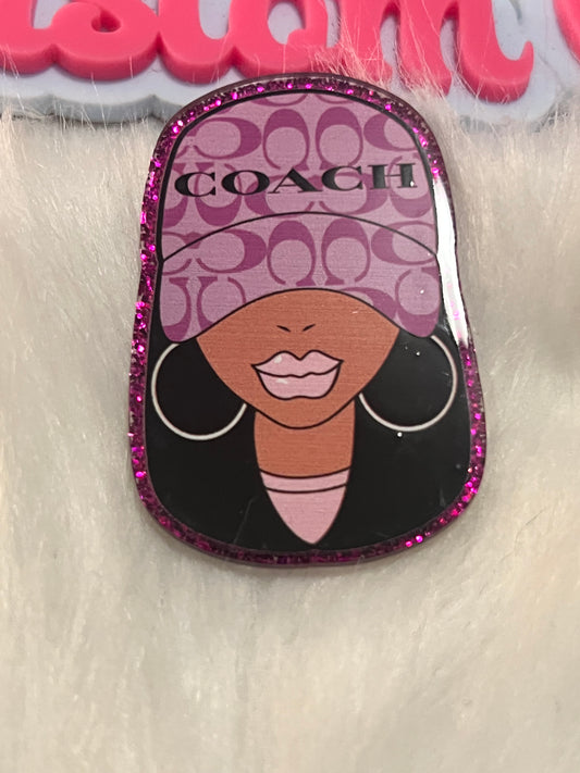 Purple Coach Lady
