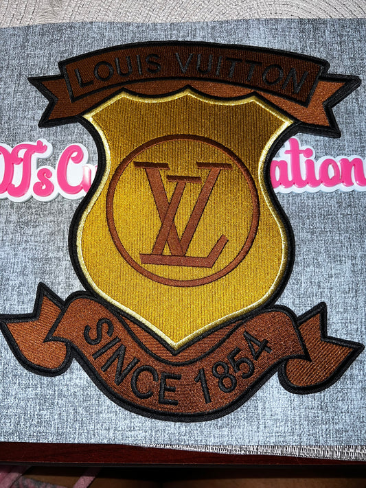 Luxe Shield Style Patch (Brown/Gold)