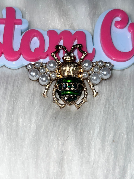 💚 Emerald Green Bee Metal Charm(Large)