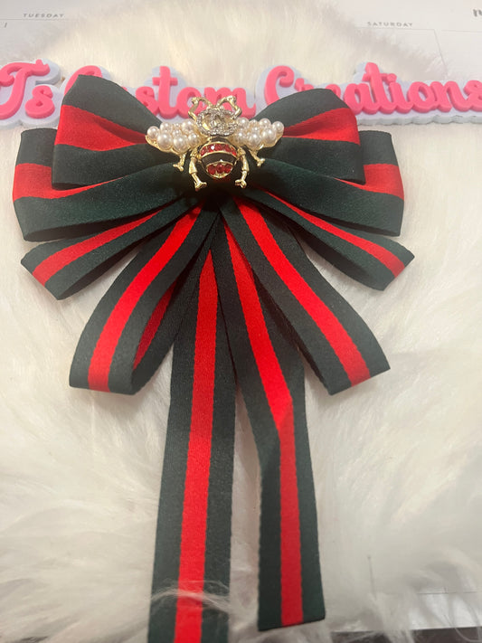 Green Red GG Bee Brooch
