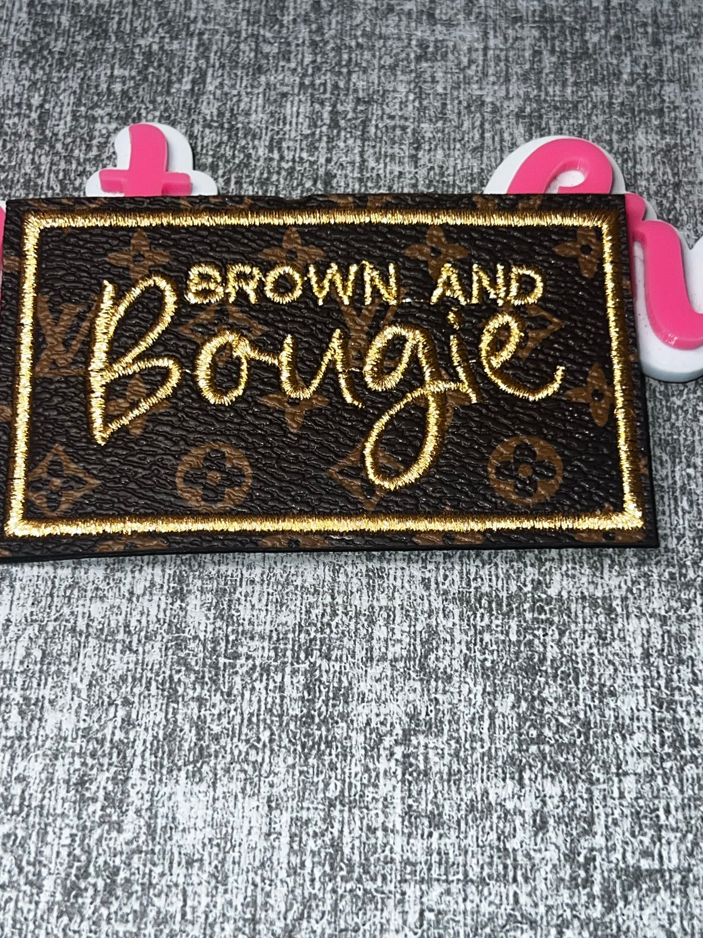 Rectangle Word Patch | Iron On Embroidered Applique, Statement Patch, DIY Jacket Bag Hat Patch
