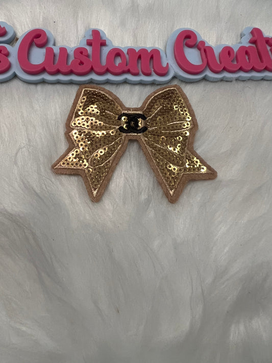 Sequin Gold CC bow