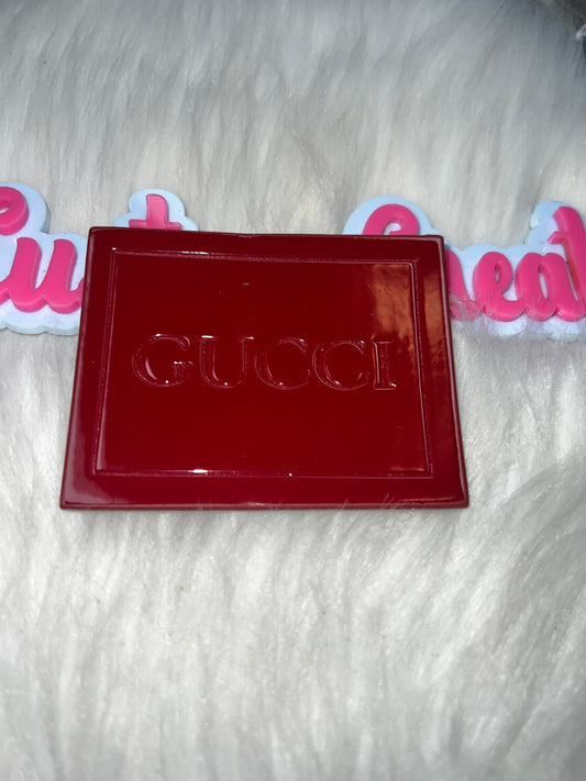 Red Glossy Luxe-Inspired Rectangle Tag