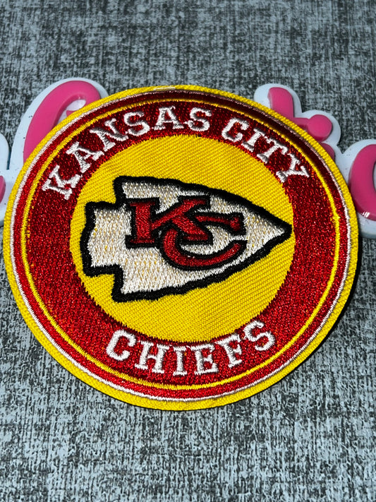 Red Yellow Arrowhead Letter Embroidered Iron-On Patch | Statement Appliqué