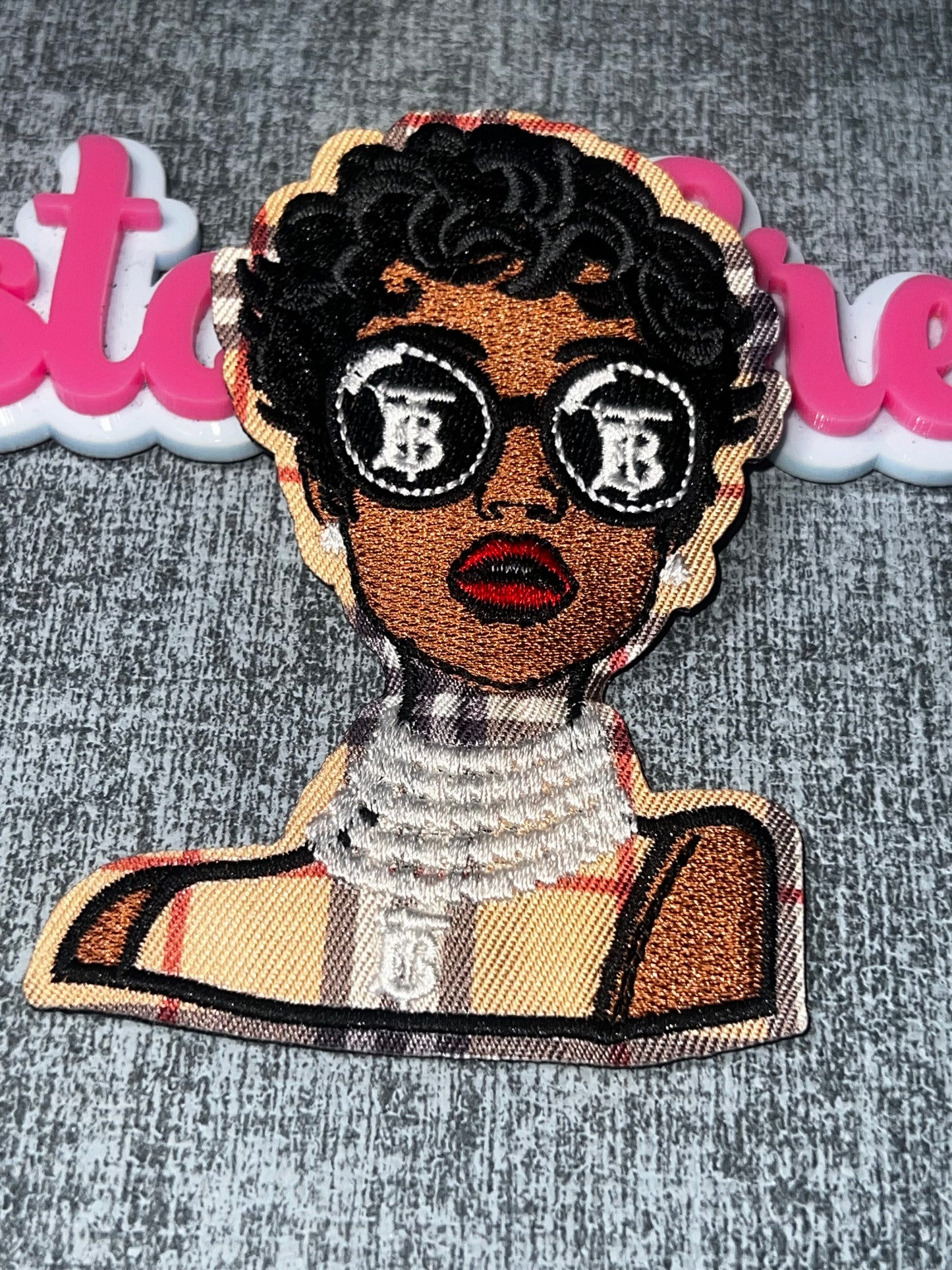 Fashion Doll Embroidered Iron-On Patch – Stylish Statement Patch