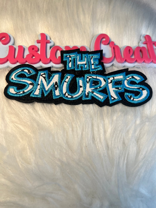 Faux leather words LV The Smurfs