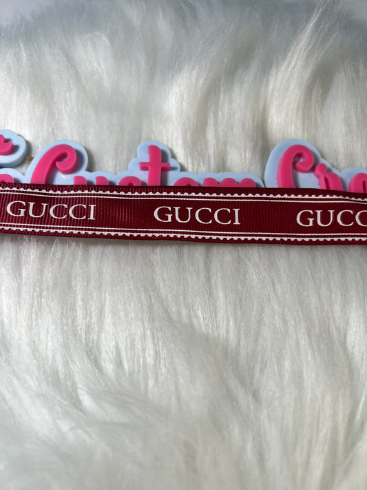 Maroon White GG Ribbon