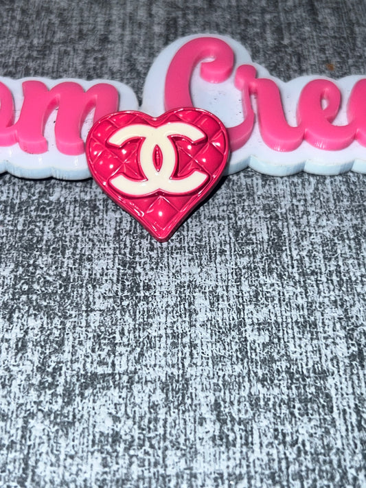 Hot Pink Quilted Heart Charm – Luxe Statement Charm