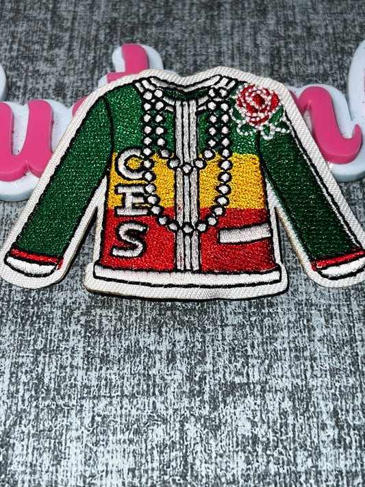 Green Red Yellow Embroidered Jacket Patch – Fashion Iron On Applique OES