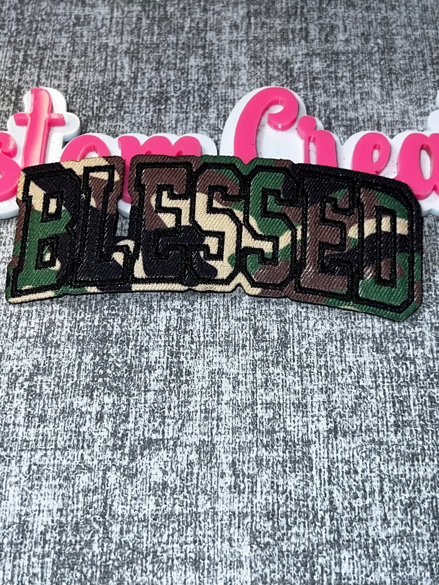 Blessed Patch – Camouflage Embroidered Applique