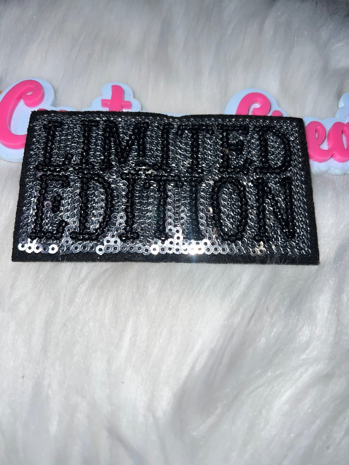Silver Sequin “Limited Edition” Iron-On Patch