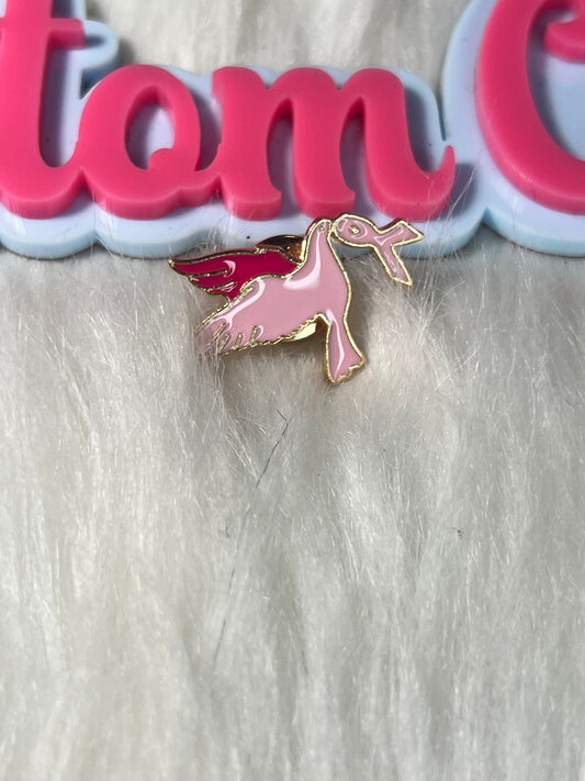 🕊️ Pink Ribbon Dove Brooch Pin Cancer