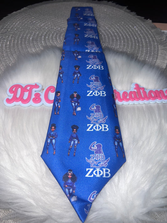 💙 Zeta Phi Beta Sorority Statement Tie (Royal Blue)