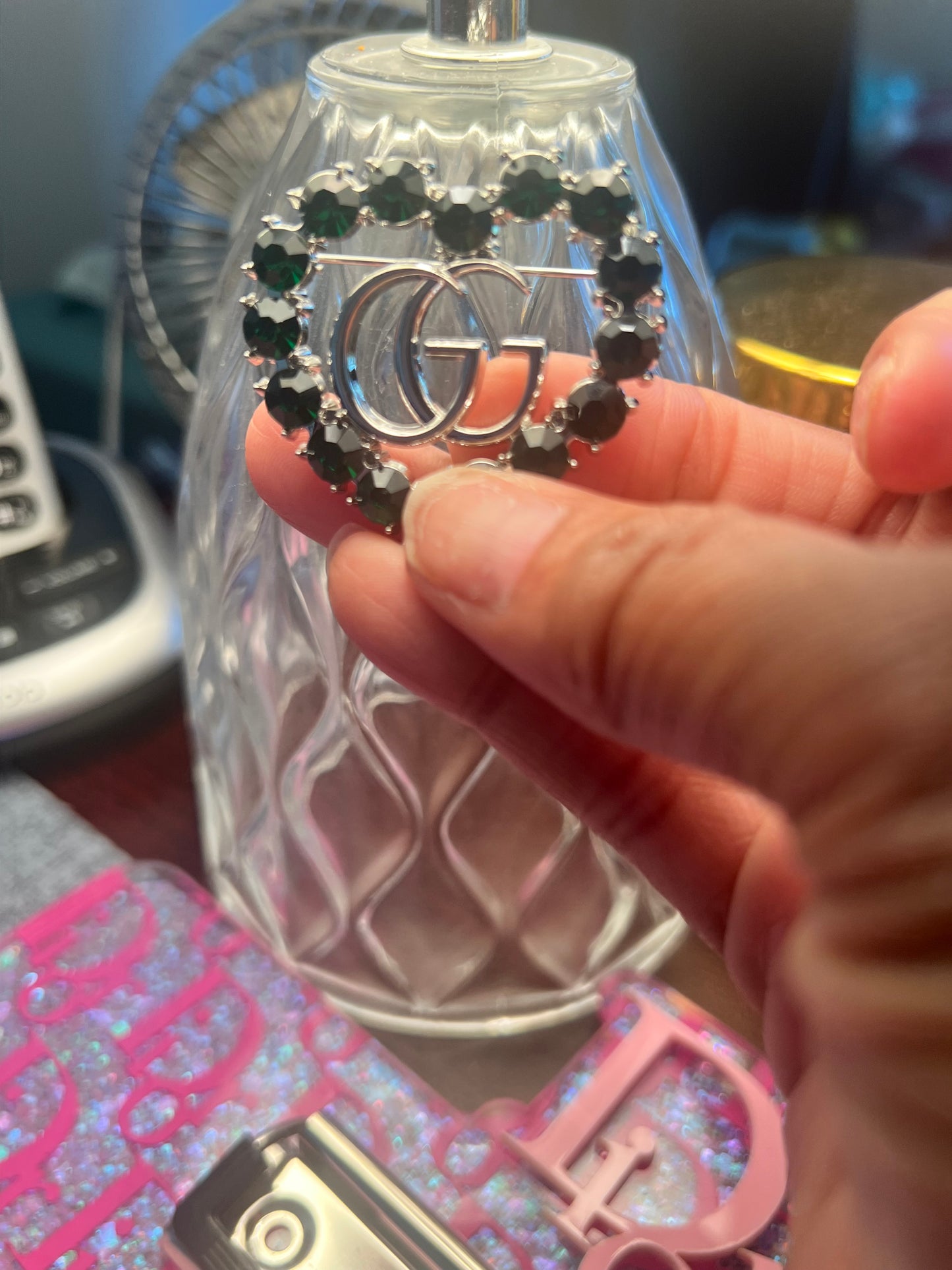 Green Silver GG Heart