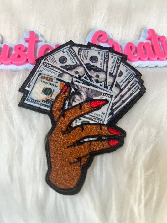 Red Nails Money Hand