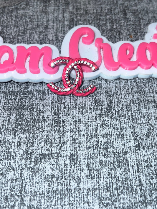 Pink Rhinestone Double Loop Charm – Luxe Statement Charm