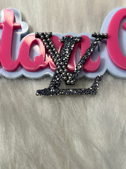 ✨ Pearl & Crystal Monogram-Style Letter Patch