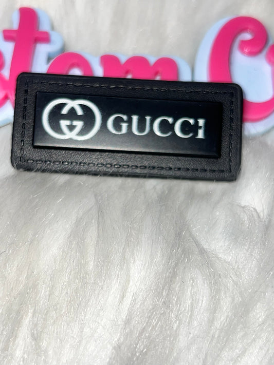 Luxury Style Black Rectangle Double Letter Decorative Tag