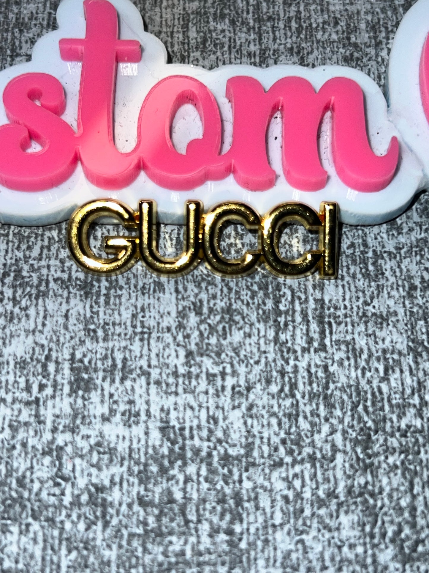 Gold Luxe Letter Charm – Designer Style Metal Embellishment