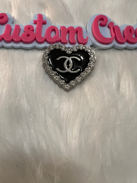Black Silver Bling Brooch