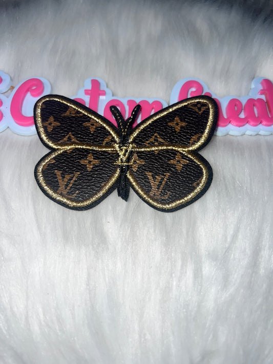 LV Butterfly Iron-On Patch