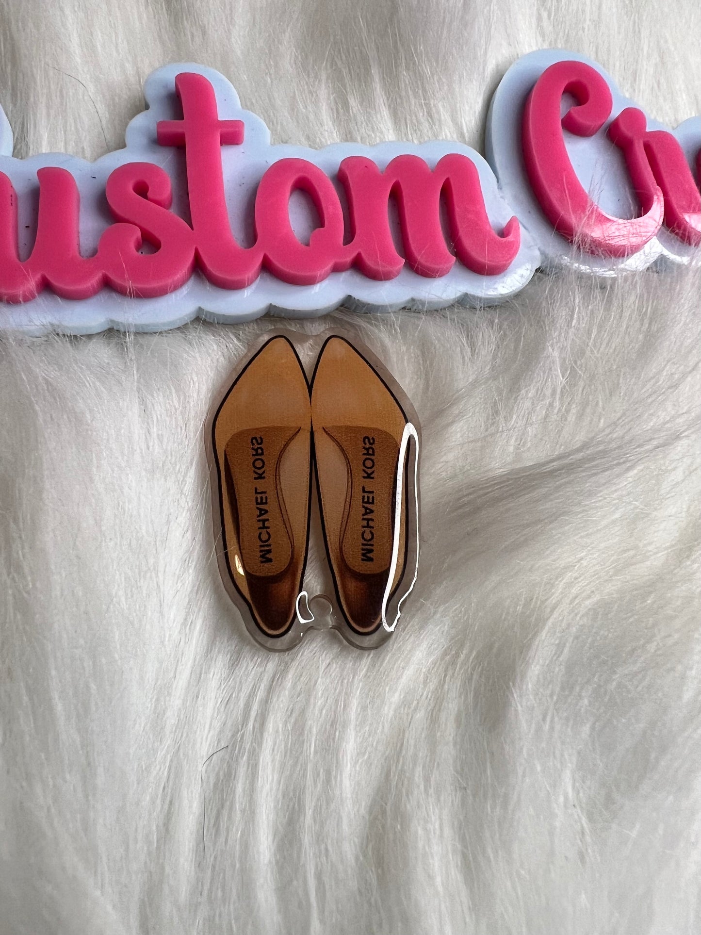 Gold MK slippers