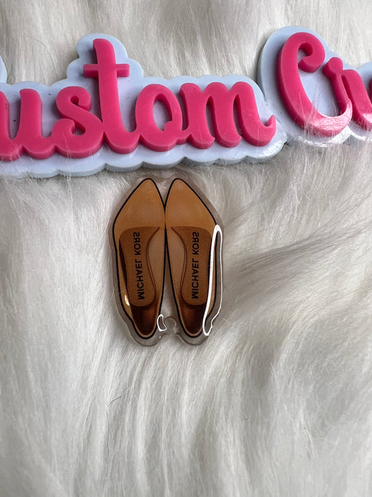 Gold MK slippers