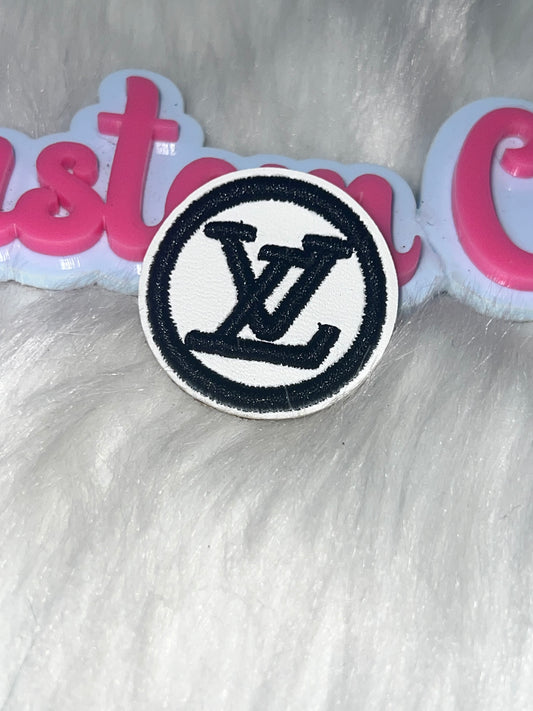 Circle LV Patch (White w/ Black Embroidery)